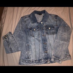 INC International Concepts Denim Jean Jacket Large